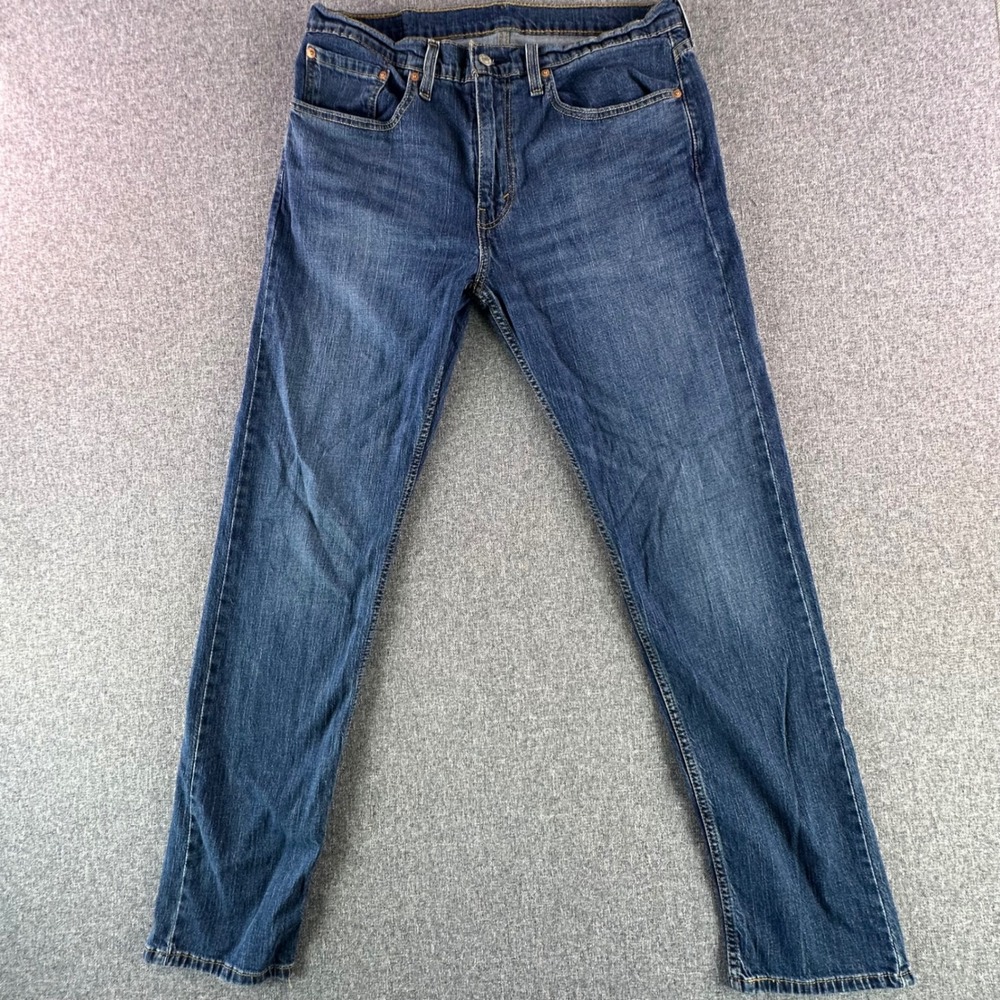 Levi's Jeans Mens 34x34 502 Regular Taper Blue Stretch Denim Tapered Leg